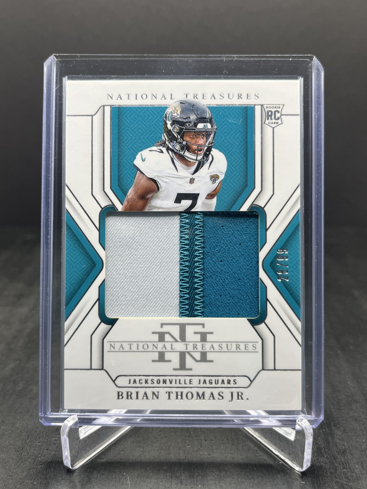 2024 Panini National Treasures Brian Thomas Jr. RC Rookie Patch 28/99 #217