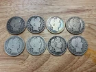 Lot Of 8 Barber Half Dollars
