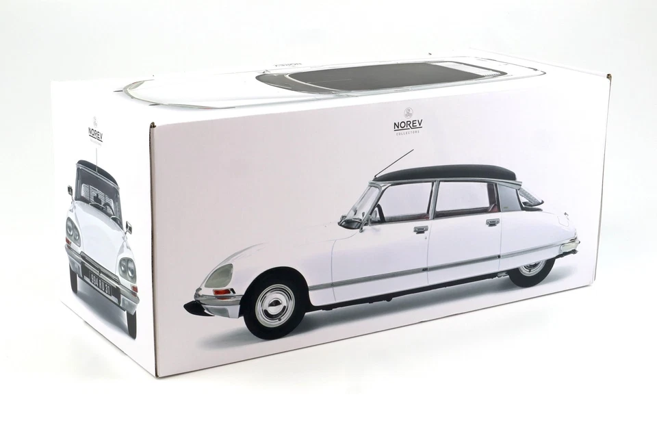 1:12 NOREV Citroen DS 23 Pallas 1973 Bianco & Nero Vinyl Tetto 121731 - Limited - Immagine 4 di 4