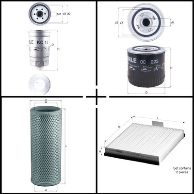 Knecht Filterset, Inspektionspaket für VW PASSAT B2 Variant PASSAT B1 Variant