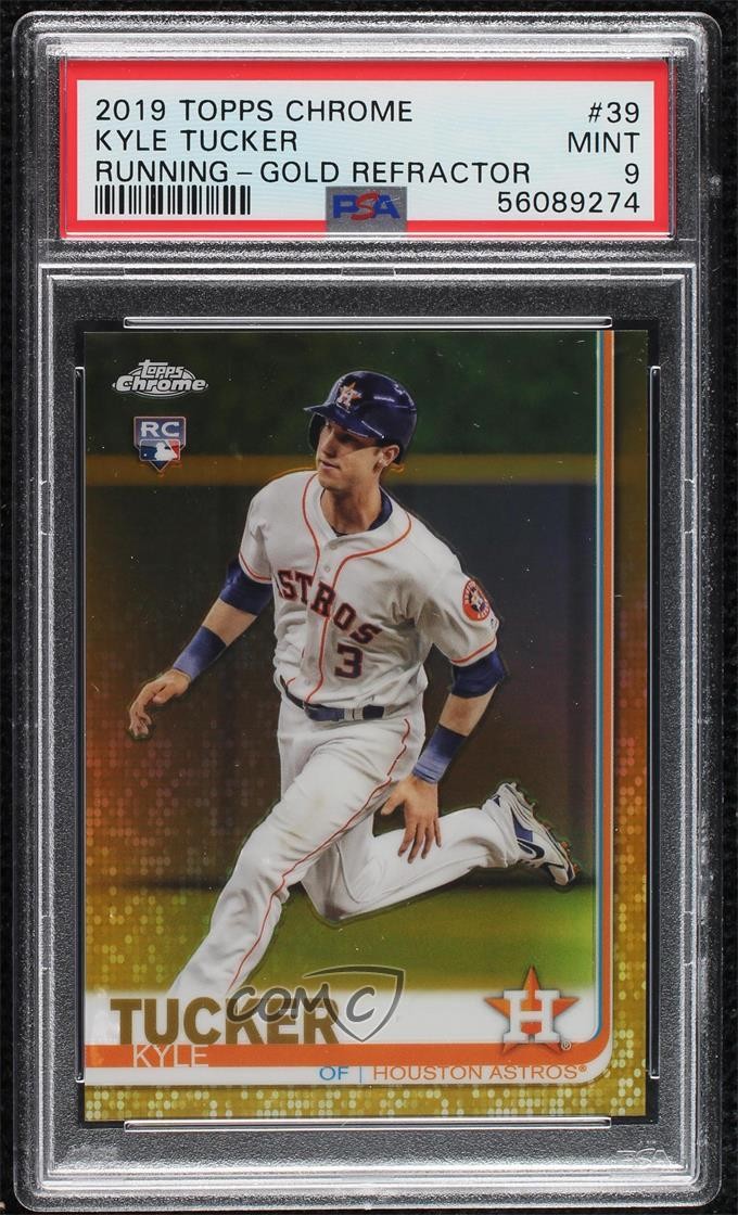 2019 Topps Chrome Gold Refractor 45/50 Kyle Tucker (Running) #39 PSA 9 MINT v9t