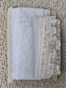 31 Yards 4 Inch White Lace And 3.6 Yards Ruffled Ivory 1.5 Inch