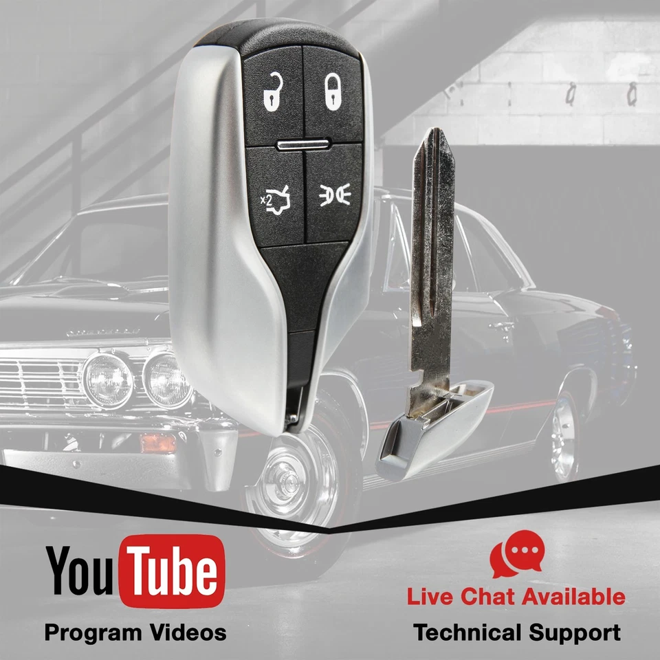 Key Fob Remote for 2014-2020 Maserati Ghibli Quattroporte Levante (M3N-7393490) Foto 3 de 4