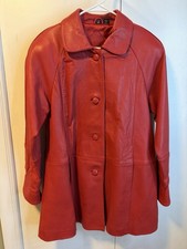 Vintage Leather Jacqueline Ferrar Soft Red Leather Jacket XS