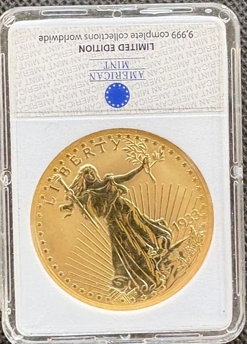 1933 St Gaudens $20 Gold Double Eagle Reverse Proof American Mint Coin 24k.