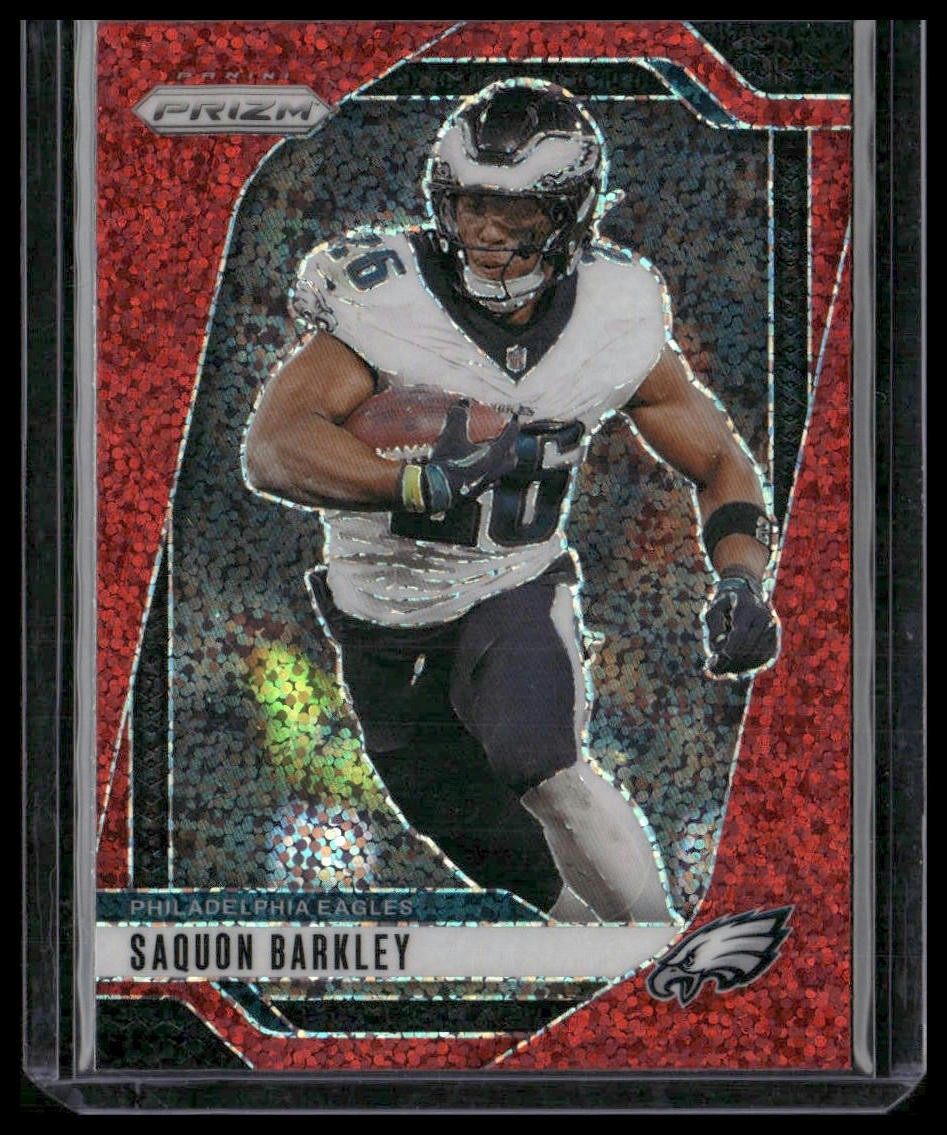 2024 Panini Prizm #232 Saquon Barkley Red Sparkle