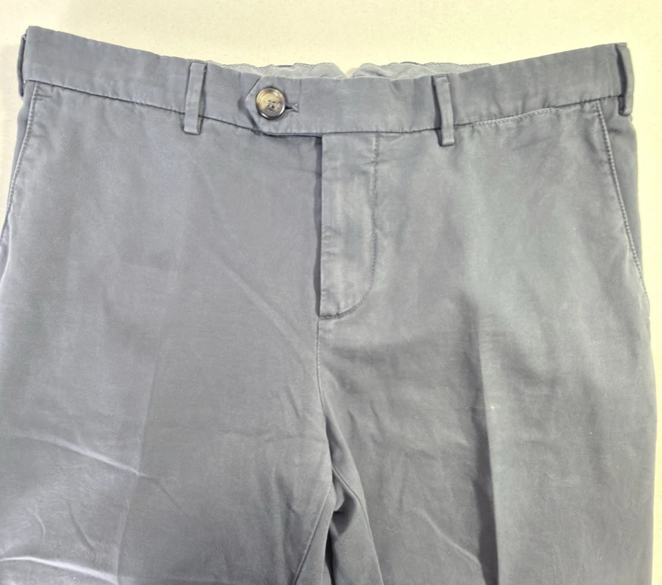 Brunello Cucinelli Chino 长裤灰色 100% 棉 52IT 36 二手状况完好 — 第 2/4 张图片