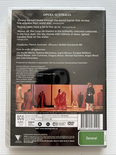 DVD - Opera Australia MADAMA BUTTERFLY (2014) R4 - BRAND NEW & SEALED - Picture 2 of 2