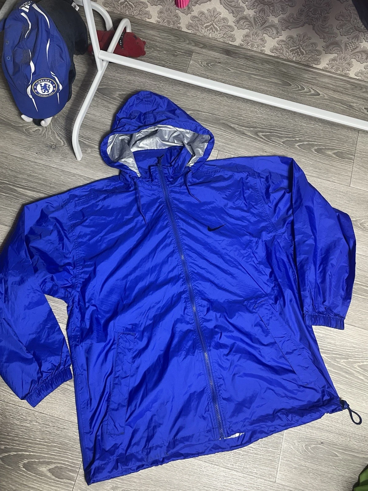 Vintage Nike 90s Windbreaker Light Jacket Men’s Size M Blue Nylon Rare