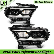 PAIR/2PCS Halogen Signal LED DRL Headlights W/ Bulbs For Dodge Durango 2021-2024