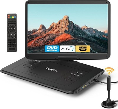 BOIFUN 17.5'' Portable TV/DVD Player Combo with 15.6'' Large HD Swivel Screen