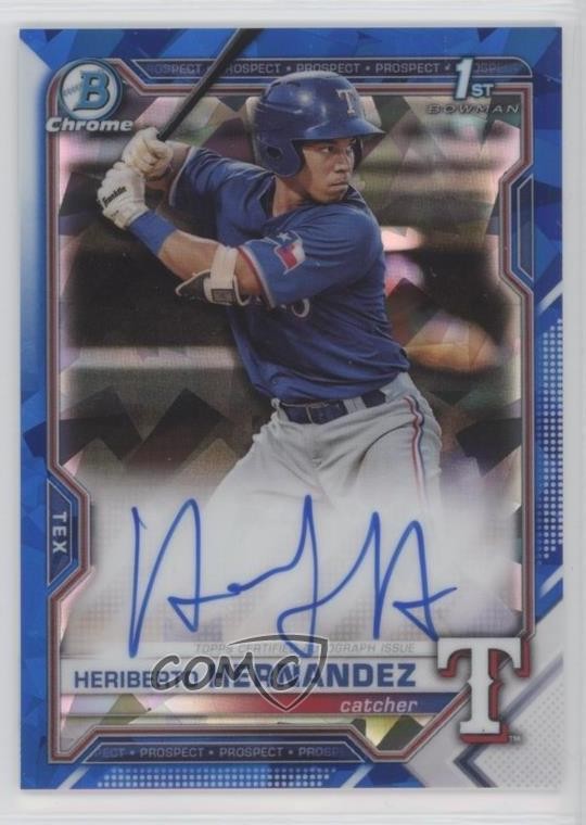 2021 Bowman Sapphire Edition Chrome Prospects Heriberto Hernandez Auto 16i3