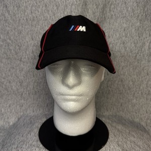 BMW M Black Hat Cap with Red Trim Adjustable Collectible Vehicle Cap 