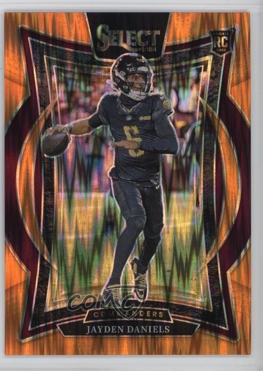 2024 Panini Select Concourse Orange Shock Prizm /499 Jayden Daniels #26 06or