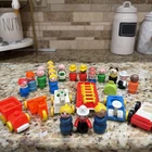 LOT OF 27 VINTAGE FISHER PRICE LITTLE PEOPLE ACCESORIES, VEHICLES, ETC FREE SHIP