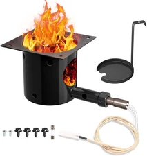Enameled Fire Pot Burn Pot Hot Rod Ignitor Kit for Traeger Pit Boss Z Grills BBQ