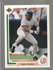 1991 Upper Deck - Deion Sanders #352 - NY Yankees