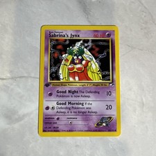 Pokemon Gym Heroes 59/132 Sabrina's Jynx 1st Edition Pokemon Card