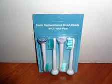 Sonic Care Compatible with Power Up Toothbrushes 4 Toothbrush Heads P-HX-6014