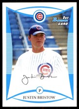 Justin Bristow 2008 Bowman Draft Picks & Prospects #BDPP21 Cubs MLB READ