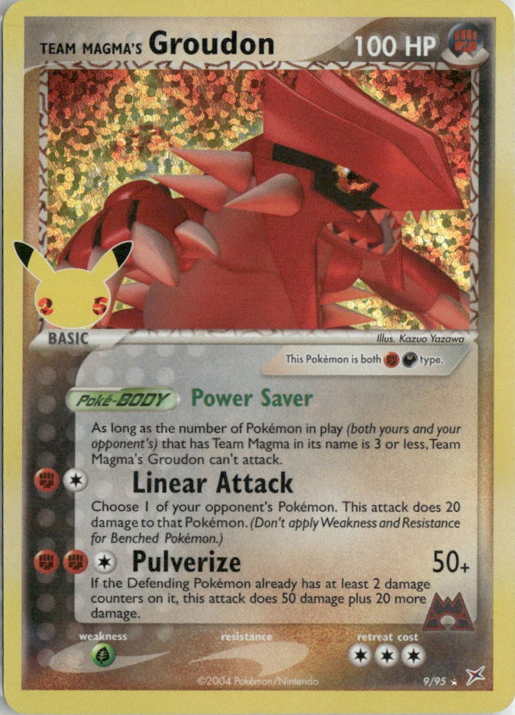 Pokemon Team Magma's Groudon Classic Collection Holo Celebrations 2021 9/95 NM