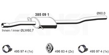 Mittelschalldämpfer ERNST 385091 für MERCEDES VIANO W639 VITO MIXTO Bus 109 CDI Mittelschalldämpfer ERNST 385091 für MERCEDES VIANO W639 VITO MIXTO Bus 109 CDI