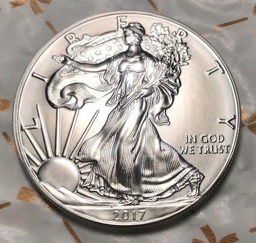 American Silver Eagle 1 oz. fine silver Uncirculated coin.