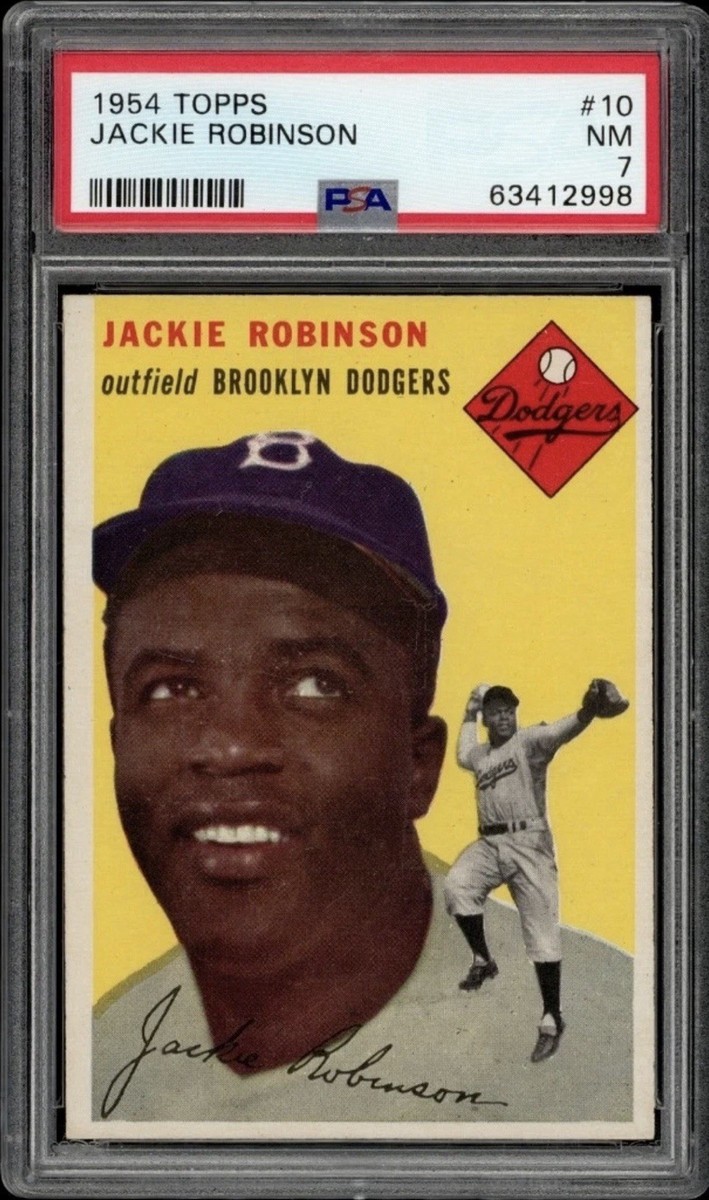 1954 Topps Jackie Robinson PSA 7 Brooklyn Dodgers #10 HOF | eBay