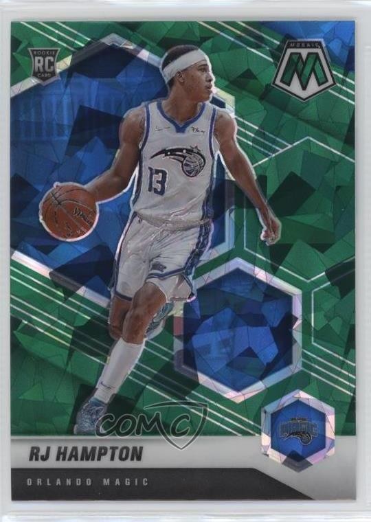 2020-21 Panini Mosaic Green Ice Prizm RJ Hampton #233 Rookie RC 12b5