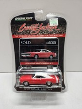 1/64 GREENLIGHT BARRETT JACKSON 1970 DODGE CHARGER R/T HEMI RED & WHITE TOP