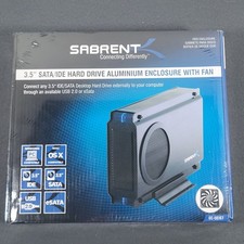 Sabrent EC-UEIS7 3.5" SATA/IDE Hard Drive Aluminum Closure with Fan 2.0 USB NEW