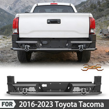 For 2016-2023 Toyota Tacoma Rear Bumper With D-ring 4 Pod Lights 3-piece Design For 2016-2023 Toyota Tacoma Rear Bumper With D-ring 4 Pod Lights 3-piece Design