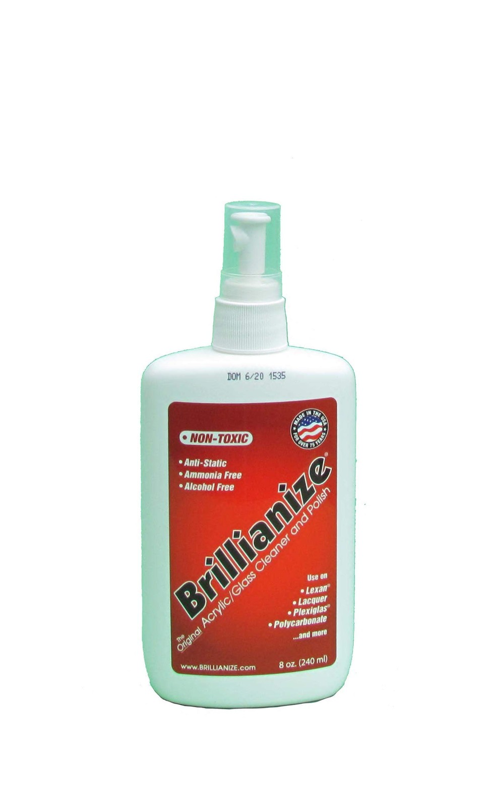 Brillianze 8oz Plastic Cleaner Spray Bottle - 240ml Pump Dispenser