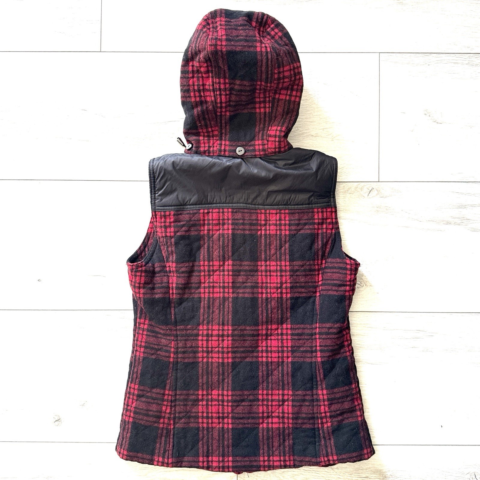 Pendleton Womens XS Red Black Plaid Wool Duffle T… - image 9