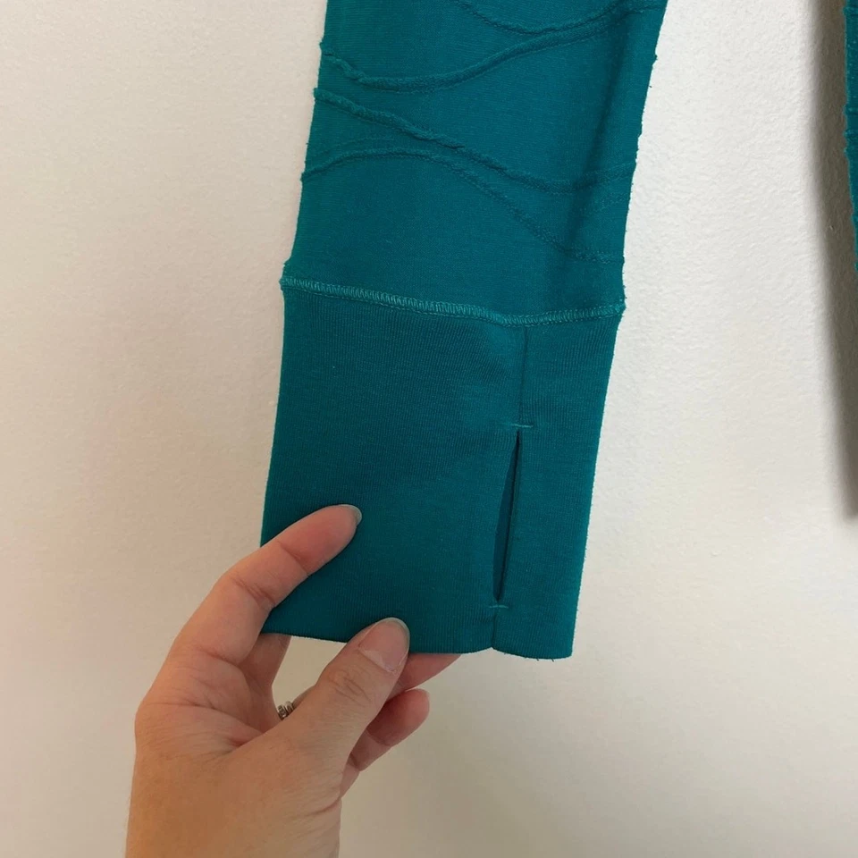 Camiseta de manga larga con textura REI para mujer talla XL verde azulado agujeros para el pulgar al aire libre camping caminata Foto 2 de 4