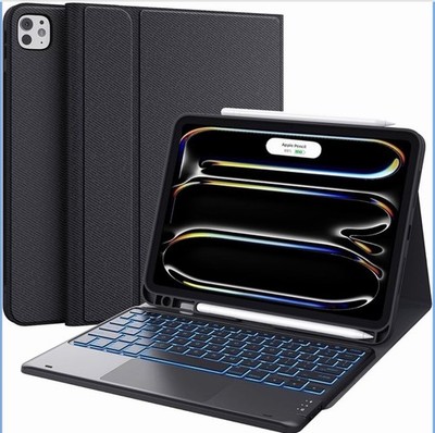 CHESONA Keyboard Case for iPad Pro 11 inch (M4-2024/M5-2025), Magnetic Deta