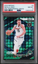 2024 PANINI MOSAIC EPIC PERFORMERS GREEN #8 NIKOLA JOKIC PSA 8