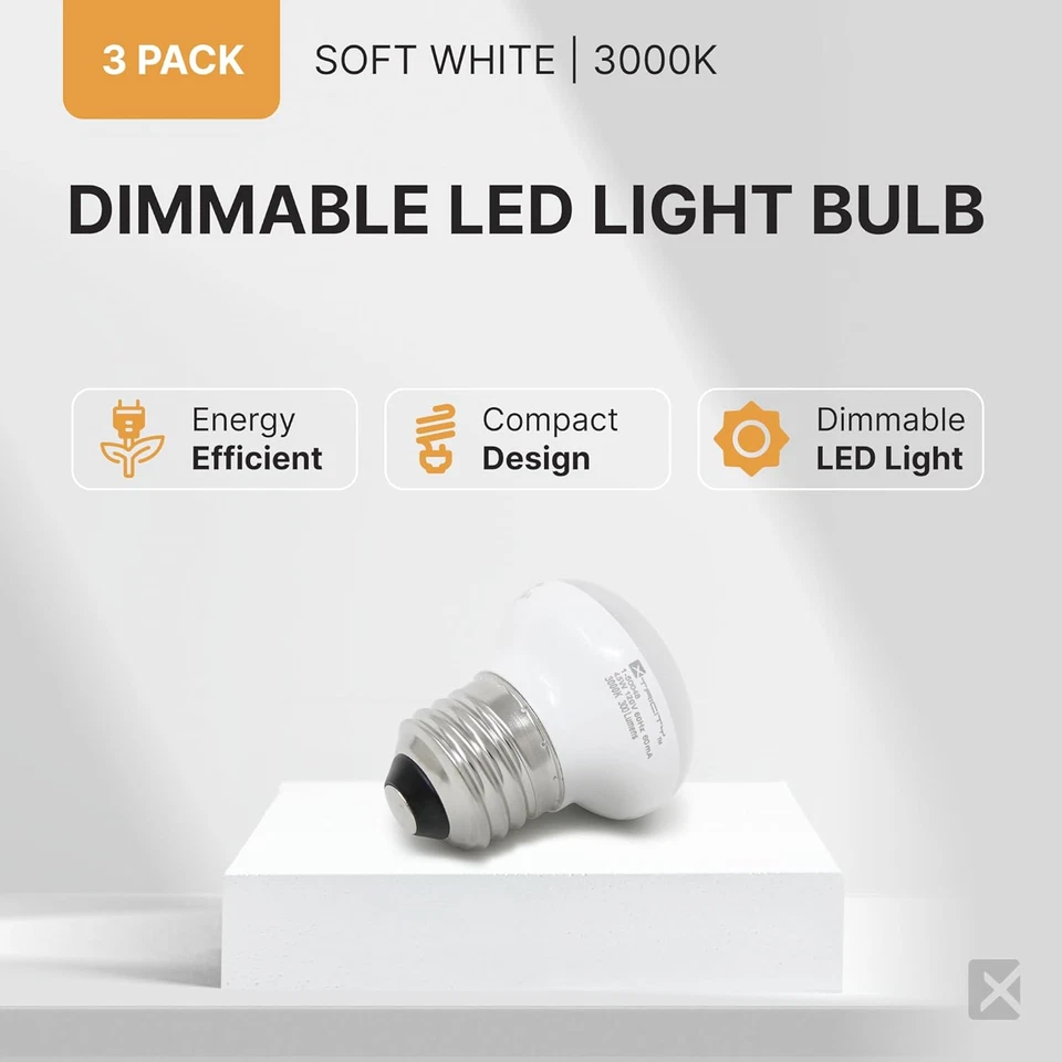 Xtricity R14 Dimmable LED Light Bulbs, E26 Base, 4.5W (40 Watt Equivalent), 3000 - Image 2 of 4