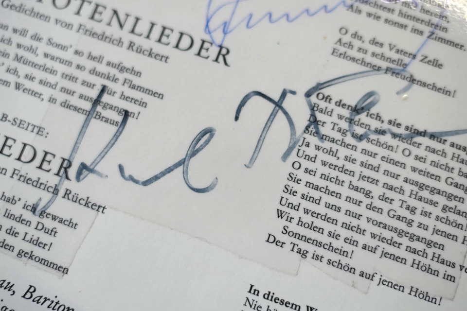 Karl Bohm Fischer-Dieskau *SIGNED* Mahler Kindertotenlieder DG SLPM 138 879 NM - Image 4 of 4