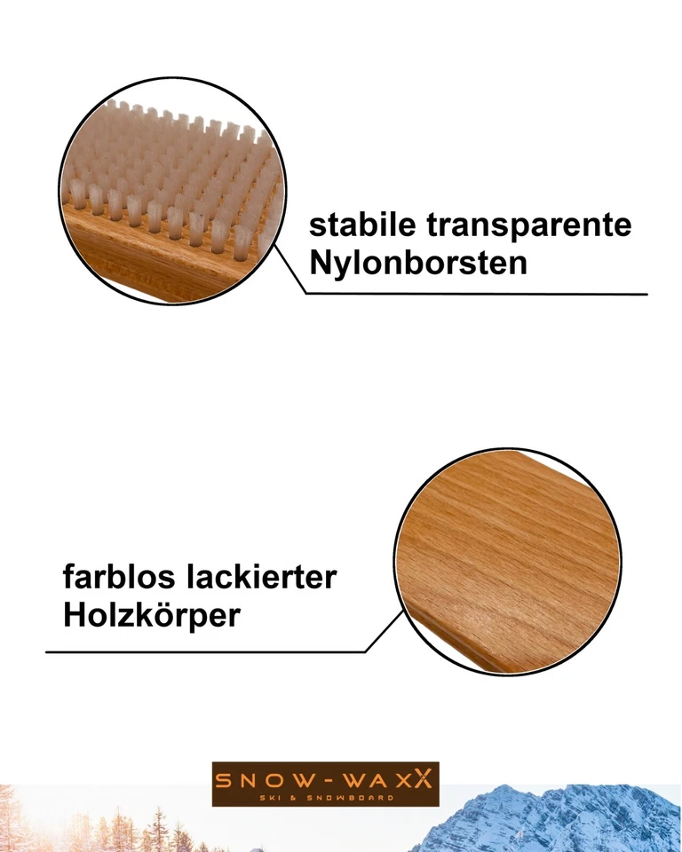 Snow-WaxX Base Brush Set Nylon+ Cooper | Skibürsten | Langlauf Alpin | Wachs - Bild 2 von 4