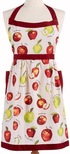 Delantal de manzana Harvest con mermelada de manzana condimentada cálida, empaquetado en bolso de mercado con tema de manzana - Imagen 2 de 5