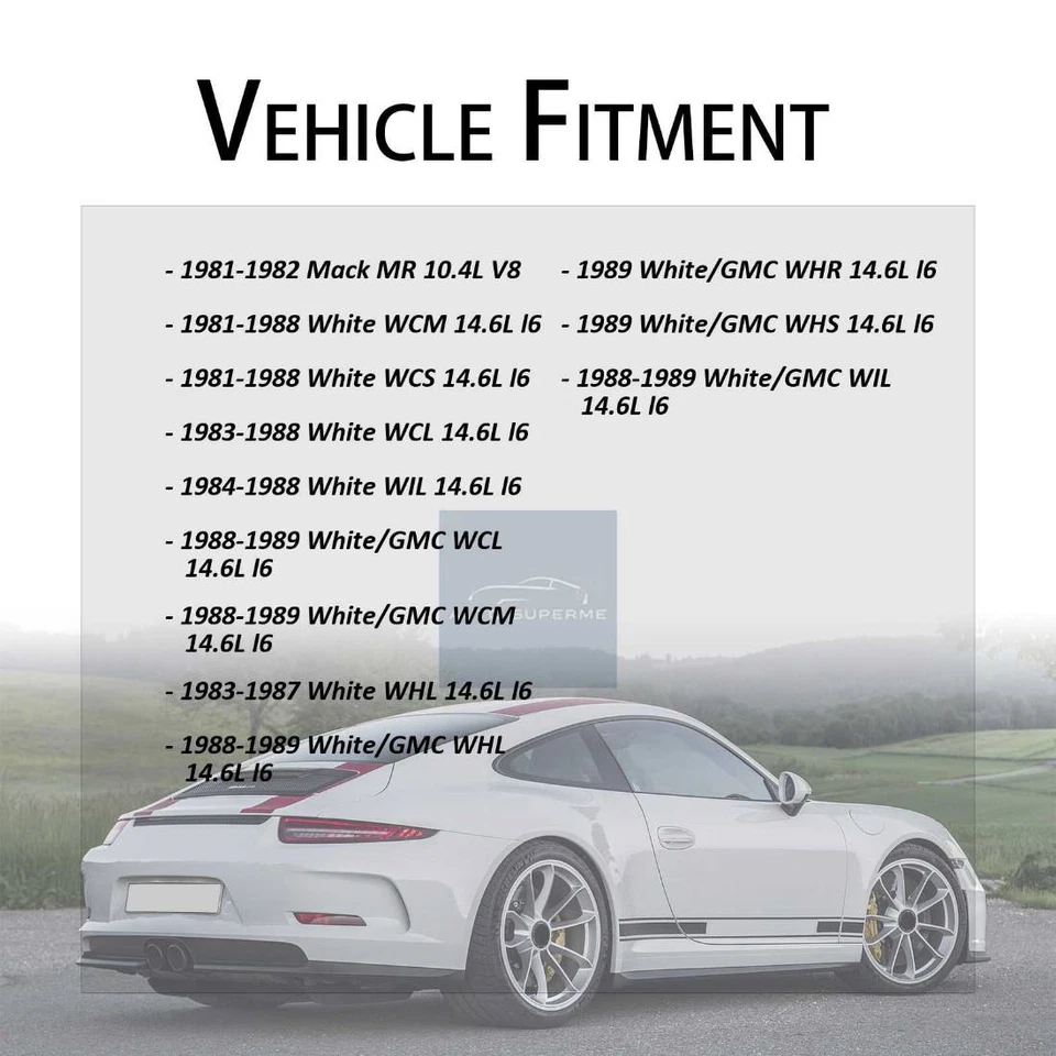 Manguera de refrigerante inferior del radiador 2x para 1988 1989 blanco/GMC WHL 14,6 L Foto 2 de 4