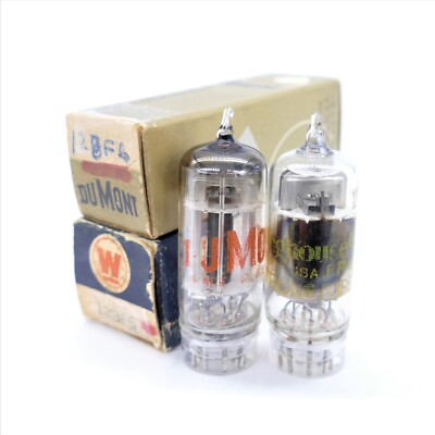 Two 12BF6 Tubes DUMONT, WESTINGHOUSE NOS NIB Strong Triode Balanced Diodes TV-7