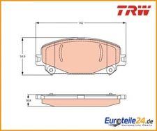 Brake pad set, disc brake TRW GDB2268 for Renault