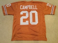 UNSIGNED CUSTOM Sewn Stitched Earl Campbell Burnt Orange Jersey - M  to 3XL