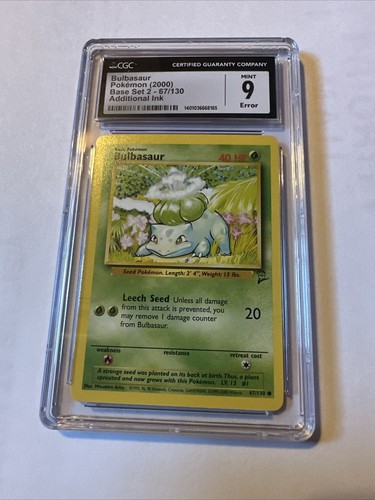 Bulbasaur graded CGC 9 for sale on eBay