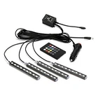 USB LED Atmosphere Car Interior RGB Lights Strip Colors Decor Lamps 12V Footwell