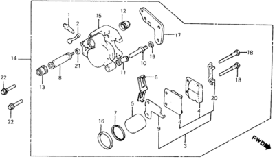 Caltric Front Brake Caliper Piston Kit For Honda ATC250R 1982-1984 – Chrome, 33.9mm, W/ Seals