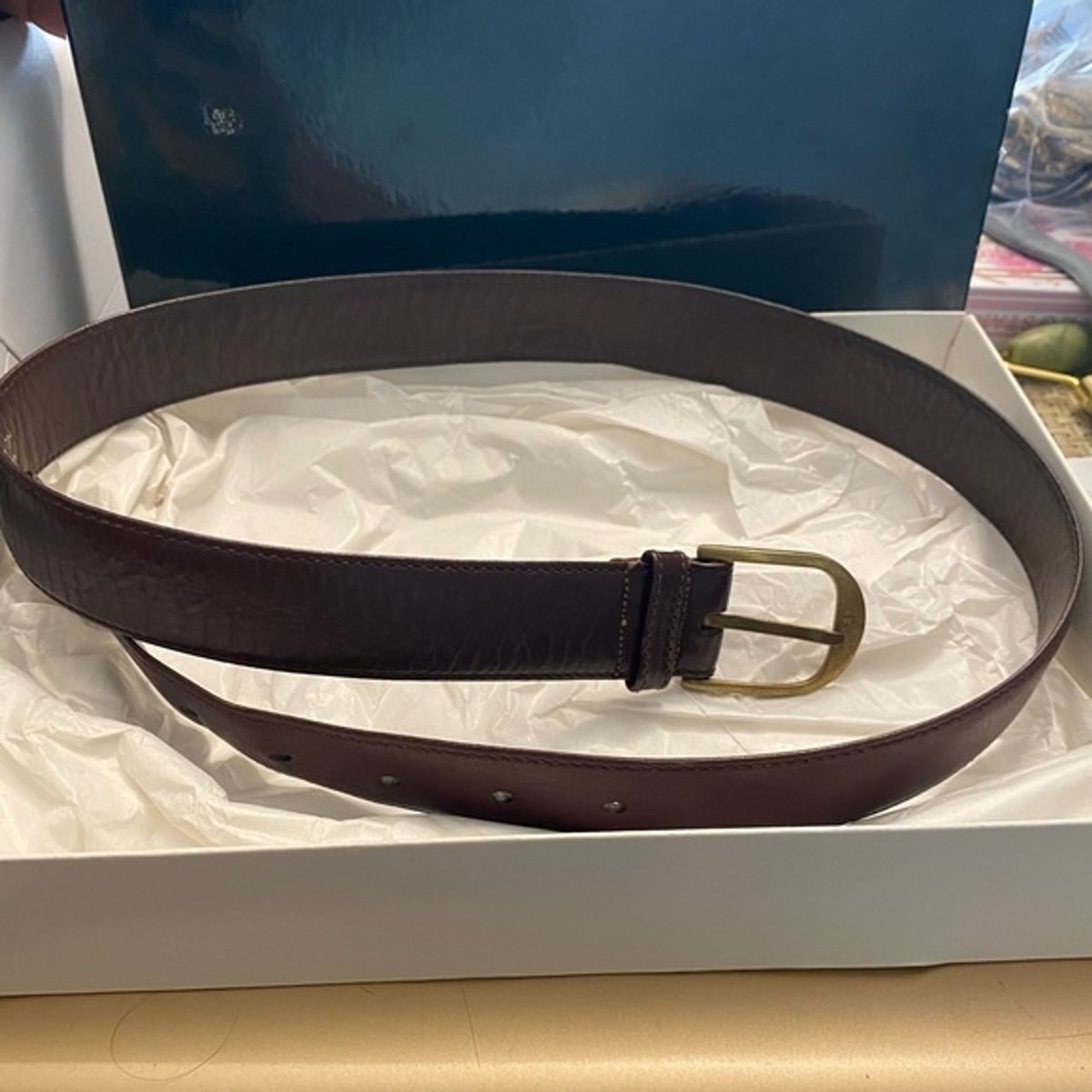 Vntg.  YSL Leather Belt brown SAINT LAURENT Cassandre embellished leather belt | NET-A-PORTER main image 3