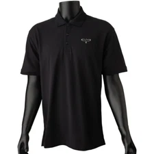 PRS Paul Reed Smith Polo Shirt with Outline Bird, Black, XL Extra Large
